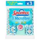 Spontex Mosaik Microfibre Cloth 3 per pack