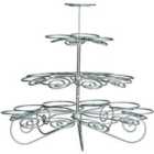 4 Tier Cupcake Stand - Silver