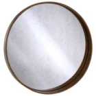 Premier Housewares Colton Round Wall Mirror - Antique Gold Finish