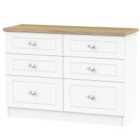 Ready Assembled Wilcox 6-Drawer Midi Chest of Drawers - Porcelain Ash