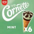 Cornetto Mint Ice Cream Cones 6 x 90ml