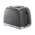Russell Hobbs 26063 Honeycomb 2 Slice Wide Slot Toaster - Grey