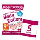 Kiddylicious Raspbery & Beetroot Melty Buttons Baby Snacks Multi 5 x 6g