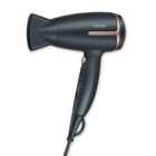 Beurer HC25 Premium Travel 1600W Hair Dryer with Ionic Function - Black/Rose Gold