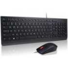 Lenovo Essential Wired Keyboard and Mouse Set, Black