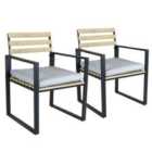 Charles Bentley Polywood and Aluminium Pair of Chairs