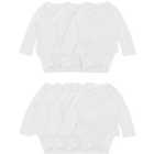 M&S Baby Cotton Long Sleeve Bodysuits, 7 Pack, White