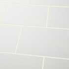 Alexandrina White Gloss Decor Ceramic Indoor Wall Tile, Pack of 10, (L)402.4mm (W)251.6mm