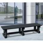 NBB Recycled Plastic Backless 200cm Bench - Black