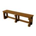 NBB Recycled Plastic Backless 120cm Bench - Brown