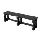 NBB Recycled Plastic Backless 120cm Bench - Black