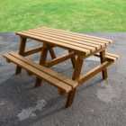 NBB Junior Small 120cm Recycled Plastic Picnic Table - Brown