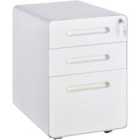 Solstice Alioth 3 Draw Lockable Filing Cabinet - White