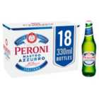 Peroni Nastro Azzurro Beer Lager Bottles 18 x 330ml