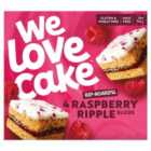 We Love Cake Rip Roaring Raspberry Ripple Slices 4 per pack