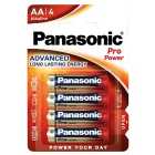 Panasonic Pro Power AA Batteries Alkaline 4 per pack