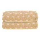 Allure 2 Pack Spots Bath Towels - Stone