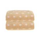 Allure 2 Pack Spots Hand Towels - Stone