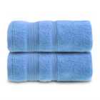 Allure Zero Twist 2 Pack Hand Towels - Cornish Blue