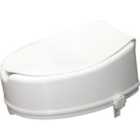 Aidapt 6 Inch Raised Toilet Seat with Lid - White