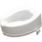 Aidapt 6 Inch Raised Toilet Seat No Lid - White
