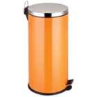 Premier Housewares 30L Pedal Bin - Orange