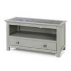 Perth TV Unit With Drawer Stone Top Grey