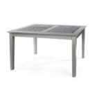 Core Products Perth 120cm Square 4 Seater Dining Table Stone Inset Grey