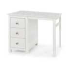 Stirling Single Pedestal Dressing Table Stone Top White