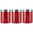 Premier Housewares Red Liberty Canisters - Set of 3