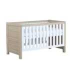Babymore Luno Cot Bed White Oak Effect