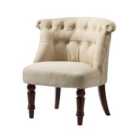 Arnold Fabric Accent Chairs Pair Beige