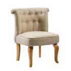 Penryn Fabric Accent Chairs Pair Cream Beige