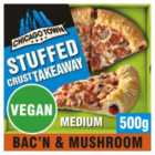 Chicago Town Takeaway Vegan Stuffed Crust Bacon & Mushroom Medium Pizza 500g