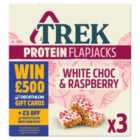 TREK White Choc & Raspberry Protein Flapjacks Multipack 3 x 50g
