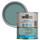 Wilko Quick Dry Chalky Furniture Dark Duck Paint 750ml