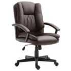 Zennor Mugo PU Leather Low Back Office Chair - Brown