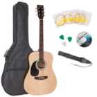 Encore Dreadnought Left Handed Acoustic Guitar Outfit - Natural