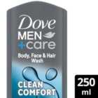 Dove Men+Care Clean Comfort Body & Face Wash 250ml