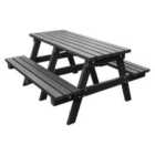 NBB Recycled Heavy Duty A-Frame 1.8m Picnic Table - Black
