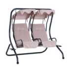 Outsunny 2 Seater Swing Seat - Beige