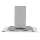 Montpellier MHG600X 60cm Curved Glass Chimney Cooker Hood - Stainless Steel