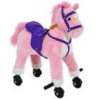 Jouet Kids Plush Ride On Walking Horse with 40cm Seat Height & Sound - Pink
