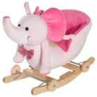 Jouet Kids 2 in 1 Rocking Elephant with Wheels & Sound - Pink