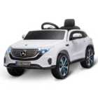 Reiten Kids Mercedes Benz EQC 400 12V Electric Ride-On Car with Lights, Music & Remote - White
