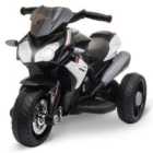 Reiten Kids Electric Motorcycle Ride On Toy 6V with Music, Horn & Lights - Black