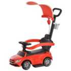 Reiten Kids 3-in-1 Ride On Push Car for Toddlers with Canopy - Red