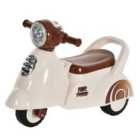 Reiten Kids Ride-On Tricycle & Pusher with Storage, Lights & Music - Cream/Brown