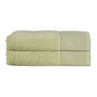 Allure Pair of Marlborough Bamboo Bath Towels - Celadon