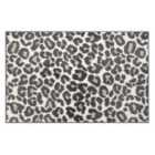 Allure Leopard Print Bath Mat - White